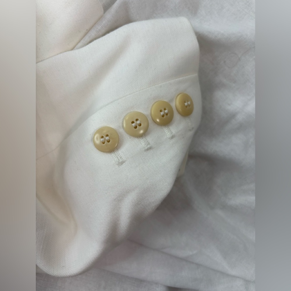 Talbots 12 Sharp Off-White Pocketed Single Front … - image 5